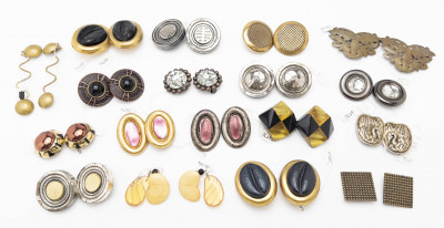 18 Vintage Clip Earrings, Geoffrey Beene Archive