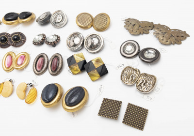 18 Vintage Clip Earrings, Geoffrey Beene Archive