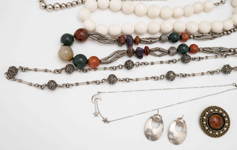 Sterling Silver and Semi-Precious Stone Jewelry Group