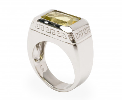 14K White Gold Men's Ring