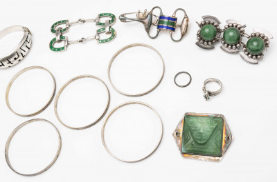 Collection of Mexican and Other Sterling Silver Jewelry