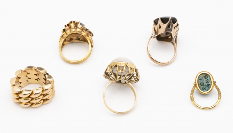 Gold Rings, Group of 5