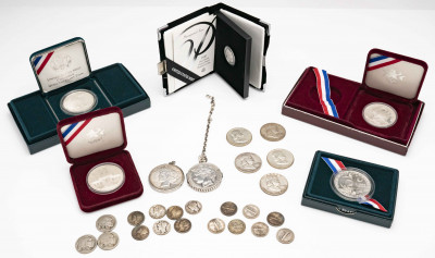 Image for Lot Platinum, Silver, and Nickel Coins