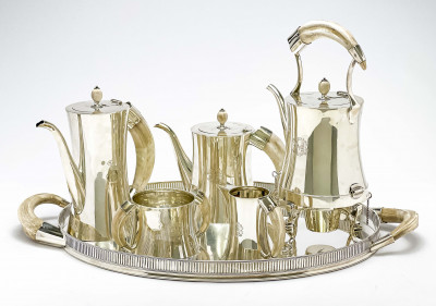 Image for Lot Late Victorian Sterling Silver Tea and Coffee Service