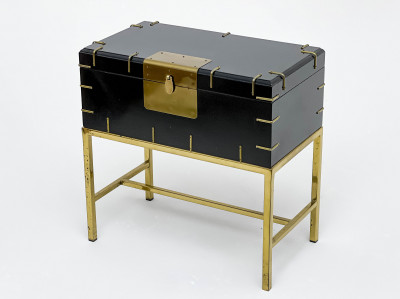 Image for Lot Small Lacquer Trunk on Stand