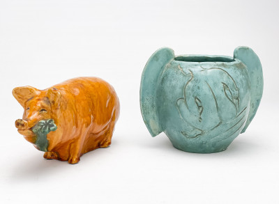 Albert Bela Bauer - Vase and Pig