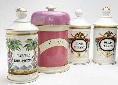 French Apothecary Jars, Group of 6