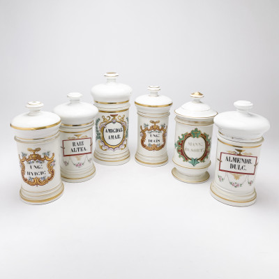 Image for Lot French Apothecary Jars, Group of 6