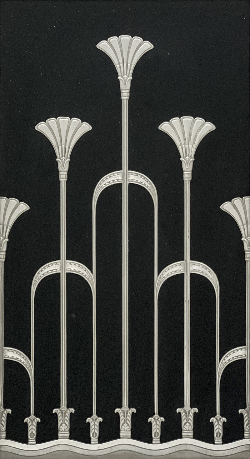 Art Deco Floral Metal Panel
