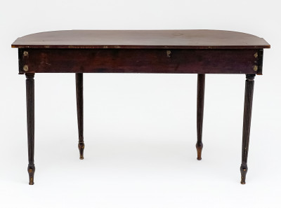 Regency Style Mahogany Demilune Console Table