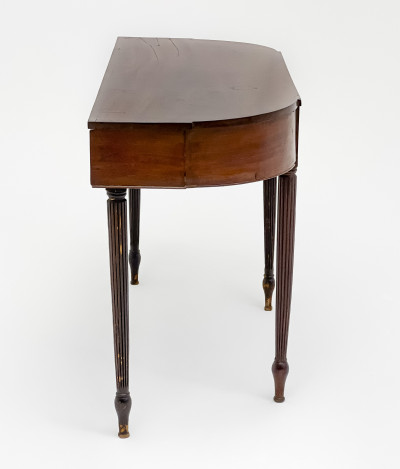 Regency Style Mahogany Demilune Console Table