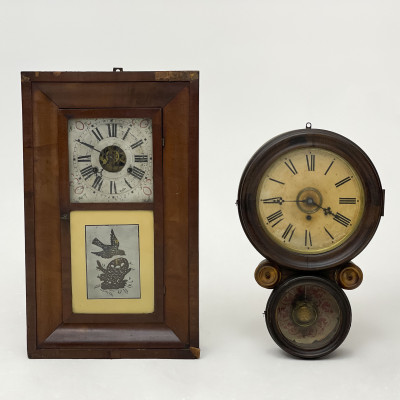 E. Ingraham & Company - Figure 8 Wall Clock and Henry Smith Ogee Mantel Clock