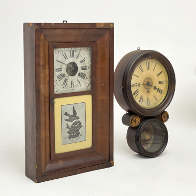 E. Ingraham & Company - Figure 8 Wall Clock and Henry Smith Ogee Mantel Clock