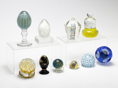 Collection of 10 Glass Paperweights