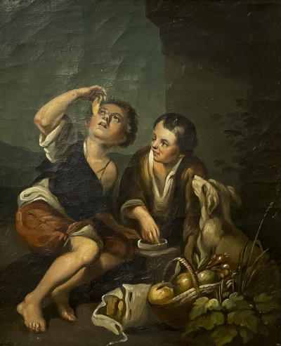 Dutch School  - Untitled (Boys Eating Fruit)