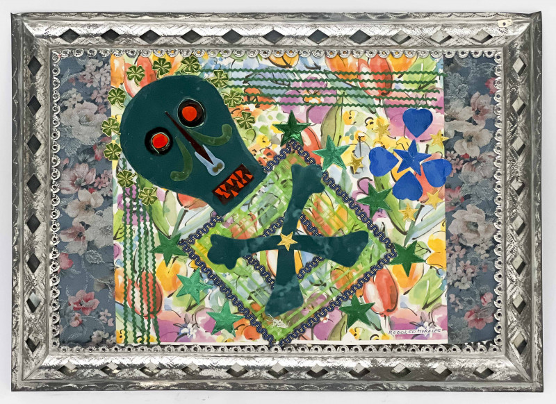 Rodolfo Morales - Untitled (Teal Skull)