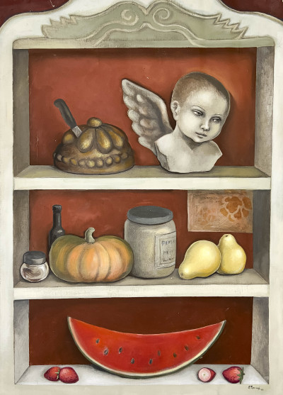 Image for Lot Leticia Tarrago - Untitled (Still Life with Watermelon an Pumpkin)