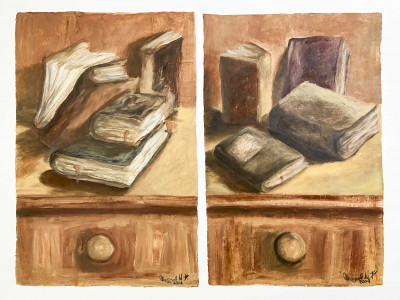 Marysole Wörner Baz - Stack of Books (2 Works)