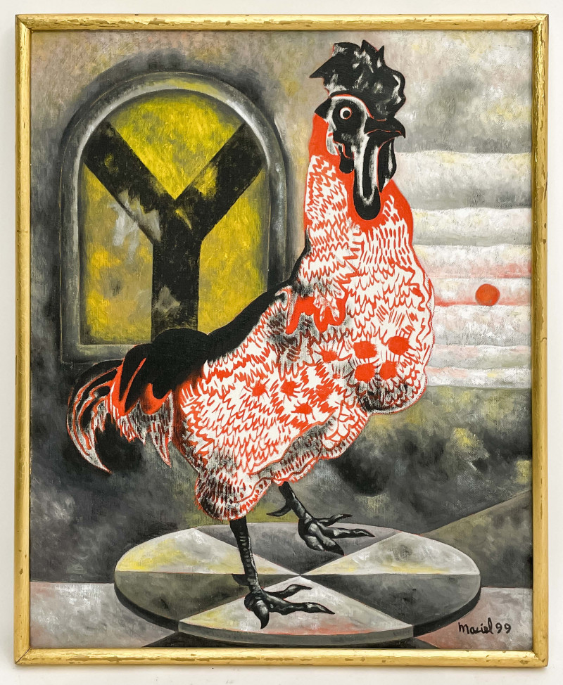 Leonel Maciel - Untitled (Interior with Rooster)