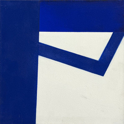 Unknown Artist - Composition in Blue and White