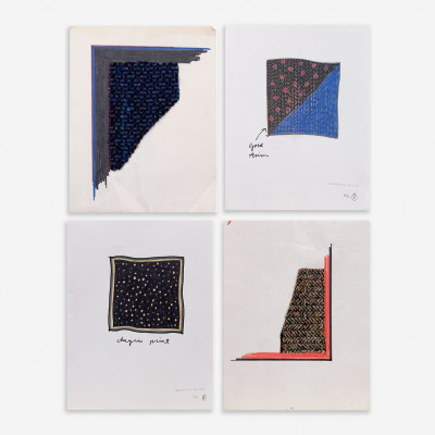 Image for Lot Geoffrey Beene - 16 Designs for Square Scarves