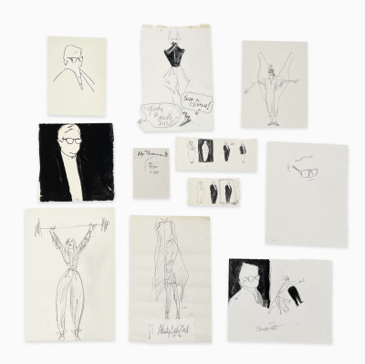 Image for Lot Joe Eula - 11 Sketches for Geoffrey Beene