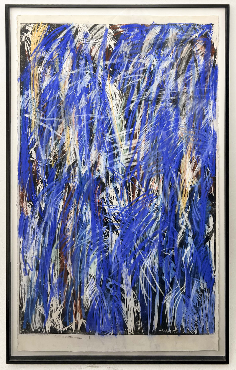 Jean-Paul Turmel - Untitled (Blue, Black, and Brown Abstract)