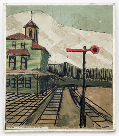 Albert Bela Bauer - Untitled (Train Station)