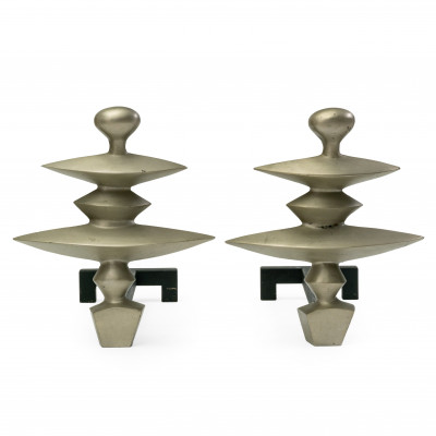 Image for Lot After Alberto Giacometti - Andirons, Pair
