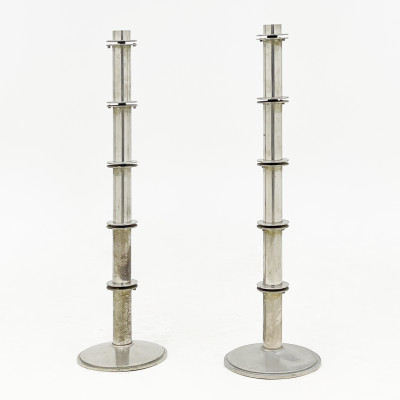 Image for Lot Chromed Steel Stanchions, Pair