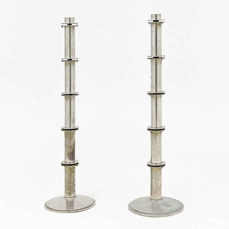 Chromed Steel Stanchions, Pair
