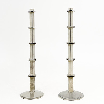 Chromed Steel Stanchions, Pair