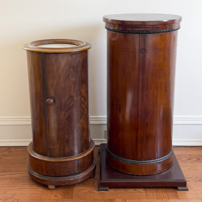 Image for Lot Two Similar Empire Mahogany Pedestal/Column Cupboards