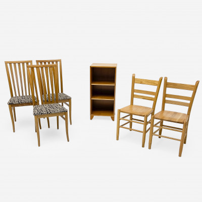 Image for Lot Chairs and Bookcase, Group of 6