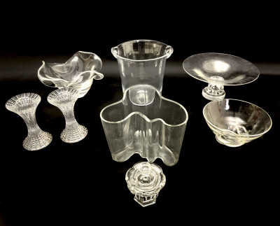 Image for Lot Alvar Aalto, Steuben, Rosenthal, Baccarat, and Orrefors Glass Ware, Group of 6