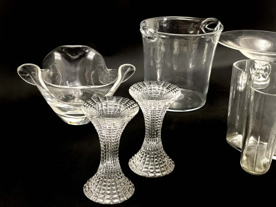 Alvar Aalto, Steuben, Rosenthal, Baccarat, and Orrefors Glass Ware, Group of 6