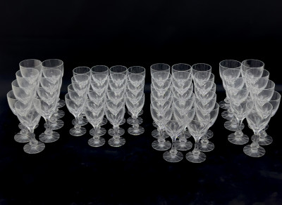 Image for Lot Baccarat - "Monaco" Cut Crystal Stemware, Group of 53