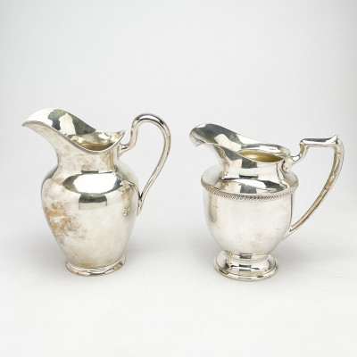 Image for Lot Sterling Water Pitchers, Group of 2