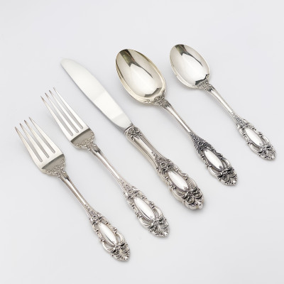 Image for Lot Towle Sterling Flatware Service, Grand Duchess Pattern