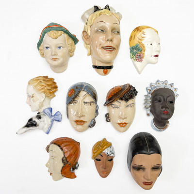 Image for Lot Wall Masks, Group of 10