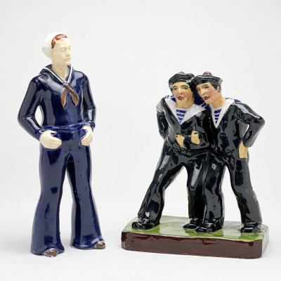 Image for Lot Ceramic Sailor Figures, Group of 2
