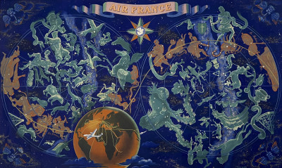 Image for Lot Lucien Boucher - Air France Planisphere, By Day and by Night in all Skies Poster