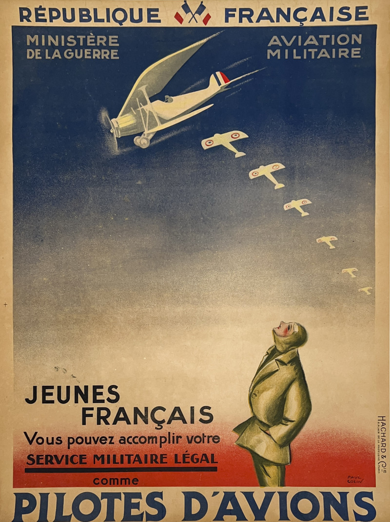 Paul Colin - Recruitment PosterRépublique Française Military Aviation