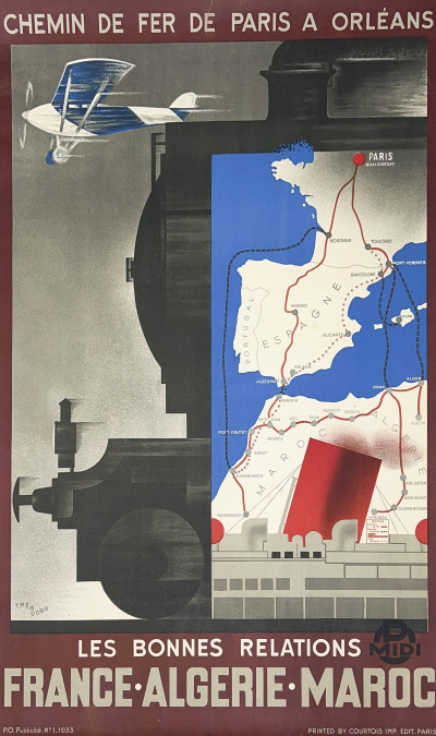 Image for Lot Chemin de Fer de Paris a Orléans France Algerie Maroc Poster