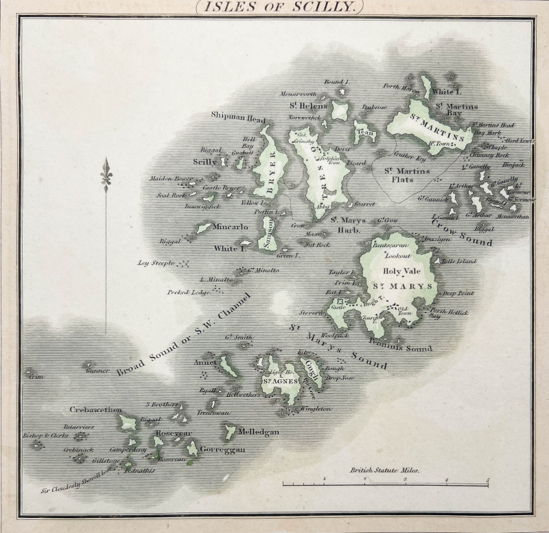 John Thompson - Map of Isles of Scilly, Mann, and Wight, Group of 3