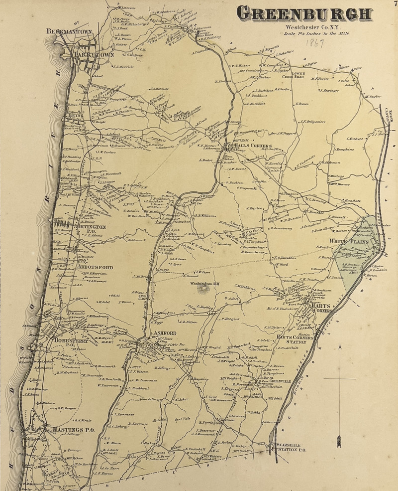F.W. Beers - Map of Port Chester and Greenburgh, Group of 2
