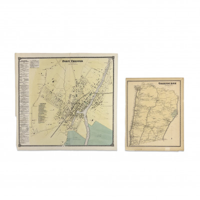 Image for Lot F.W. Beers - Map of Port Chester and Greenburgh, Group of 2
