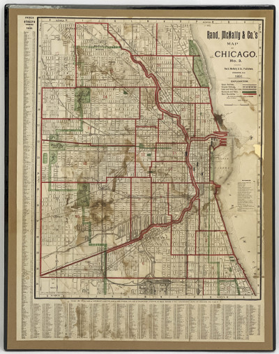 Rand McNally & Co. - 1891 Map of Chicago