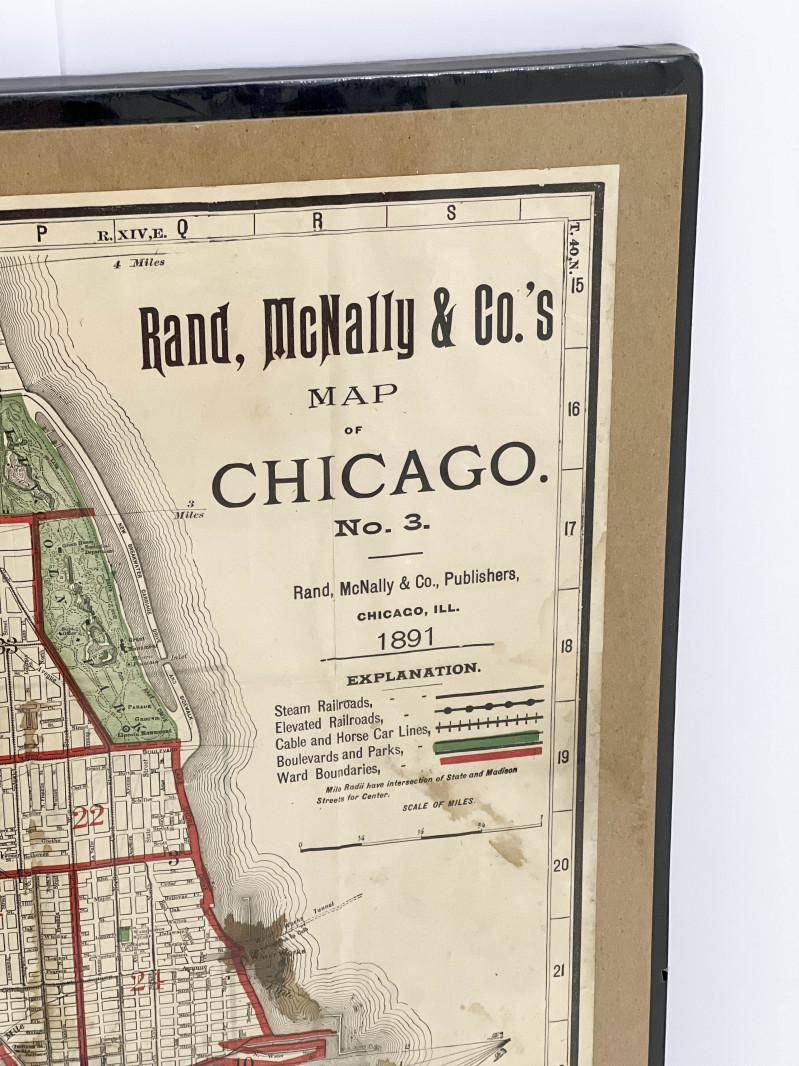 Rand McNally & Co. - 1891 Map of Chicago