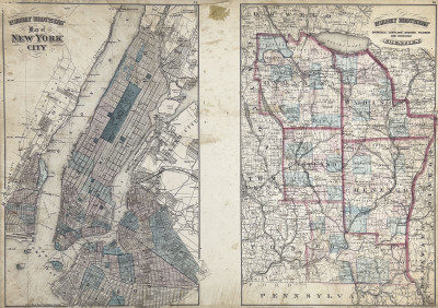 Asher and Adams. - Maps of New York, Group of 2